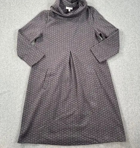 Tyler Boe Cowl Neck Shift Dress Women's Small Purple Gray 3/4 Sleeve Pockets