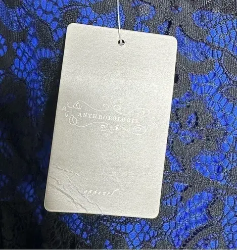 Moulinette Soeurs Anthropologie NWT Saphire Illusion Lace Overlay Dress Size 4