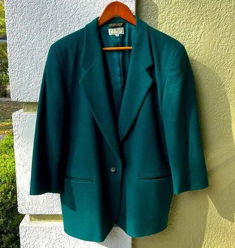 L.L.Bean Vintage  Green Wool Blazer