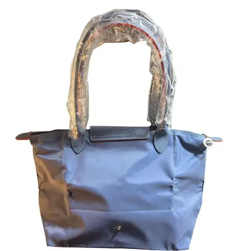 Longchamp Le Pliage Club Medium Nylon Tote Shoulder Bag Color Blue Mist New