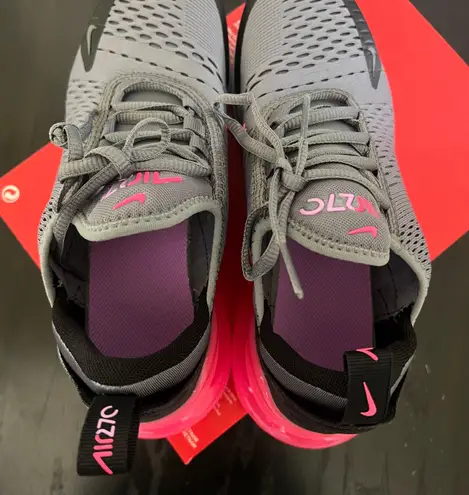 Nike New  Air Max 270 GS Smoke Grey Hyper Pink