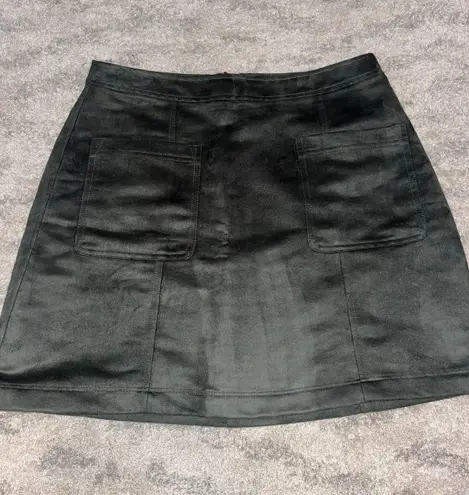 Old Navy Army Green Velvet Mini Skirt