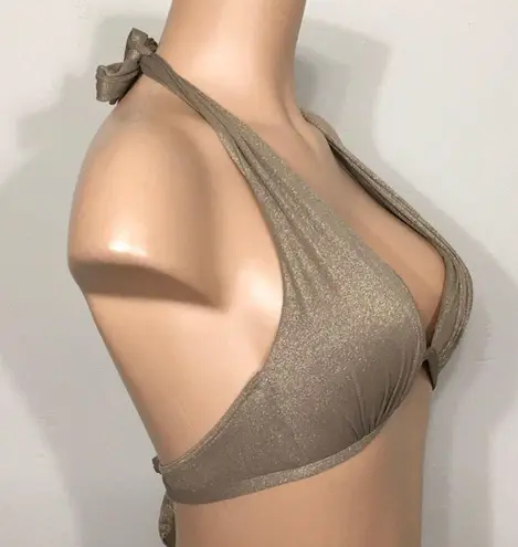 Kenneth Cole  gold lame’ push up bikini top. 32 B/C. NWT