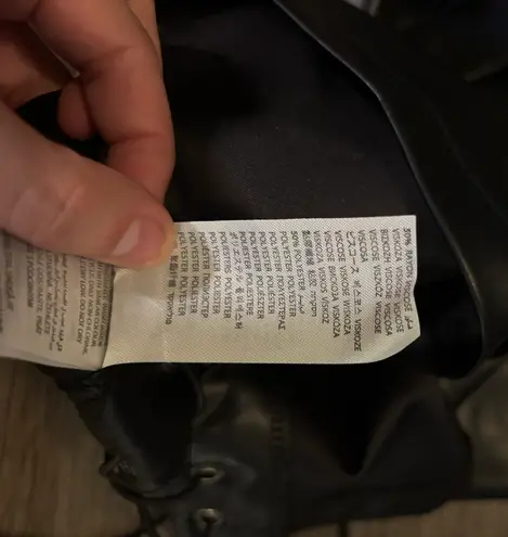 Edikted Black Leather Going Out Mini Dress