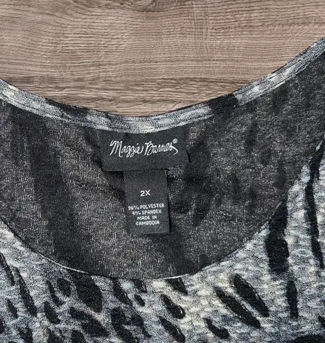 Maggie Barnes Women’s 3/4 Sleeve Stretch Blouse Plus Size 2X