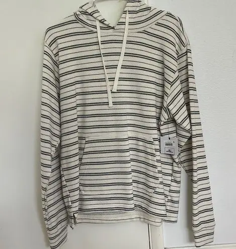 O'Neill o’neill black and white striped hoodie