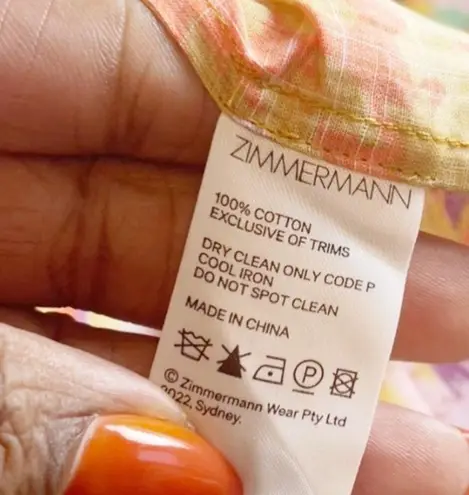 Zimmermann Violet Cut-Out Tiered Cotton Sweetheart Nek Midi-Dress Size 3 / 10 US