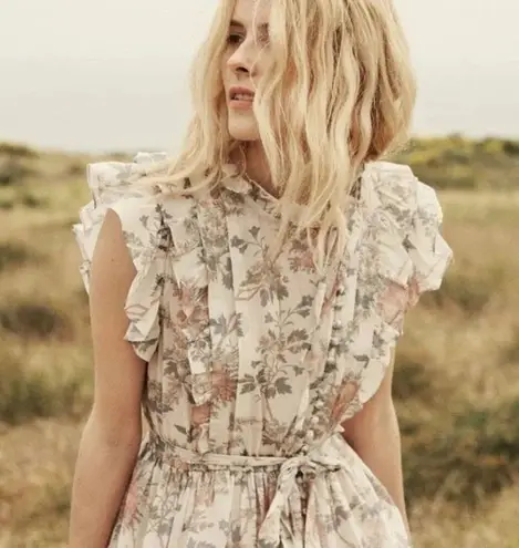 ๐DOEN๐ Carnation Dress ~ Salt Summer Floral Print XS NWOT *Missing Waist Tie" Green