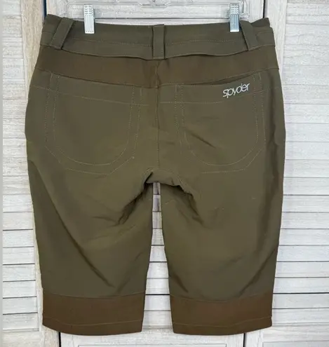 Spyder Women's Outdoors/Activewear Longer Length Shorts Olive Green-Medium