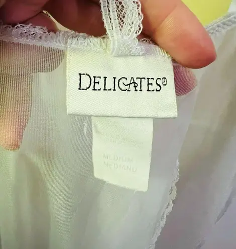 Delicates Vintage Bridal Peignoir 3 Piece Set White Special Occasion Womens M