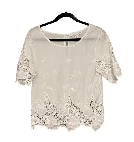 Allison Collection New York Cotton Embroidered Blouse, Sz M Size M