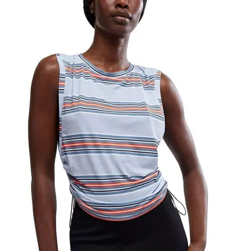 Free People Movement FP Movement Sport Mode NWT size XS Striped Muscle Tank Top Steel Combo Bungee