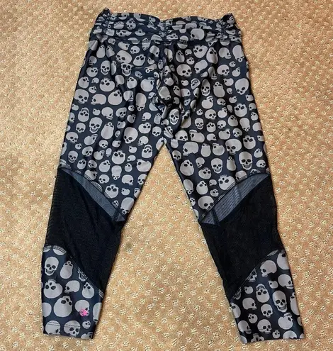 Chill by Will With Scull leggings l All Over Crop Pants l Size:3 l Navy,Grey Blue Size M