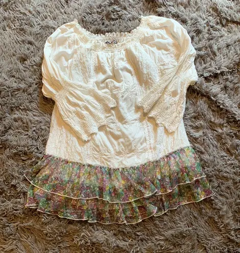 Pierre Cardin fairycore white lacy dress Euro sz 38