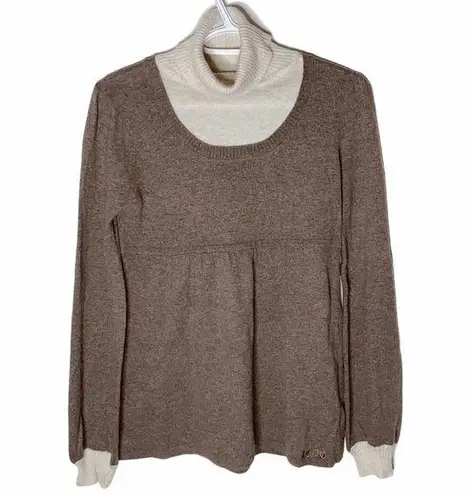 BCBGMAXAZRIA  Y2K layered look babydoll sweater size M