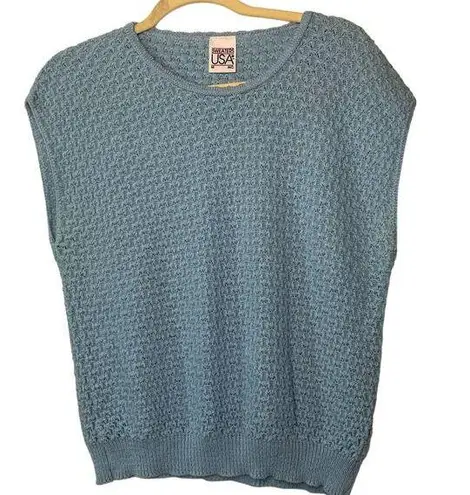 Vintage Blue Sweaters USA  Sweater Vest Medium