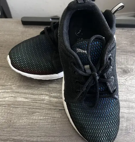 Puma  Shoes Womens‎ Size 8.5 Black Mesh SoftFoam Lightweight Athletic Sneakers