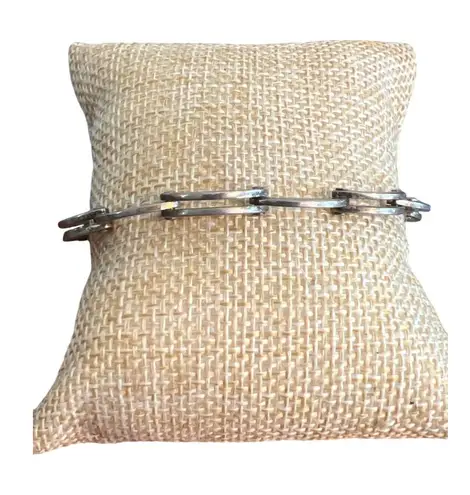 Vintage Silver Tone Articulated Chain Link Bracelet 7.5" Estate 11.18g