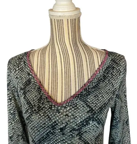 ABS Allen Schwartz A.B.S Allen Schwartz Snakeskin Print Long Maxi Dress Women Sz M