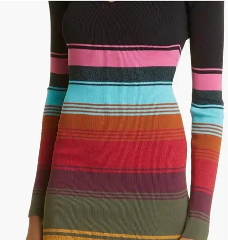 STAUD Mosaic Stripe CLARA Mini Dress size XS