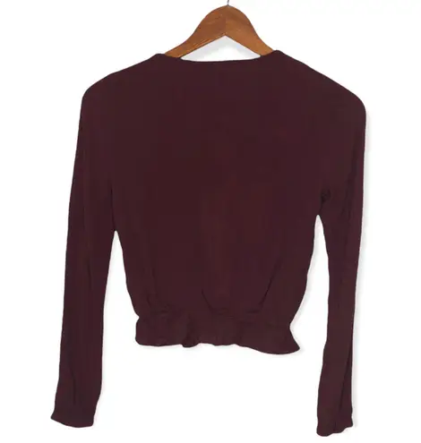 Cape Juby Ruffled Long Sleeve Crop Top