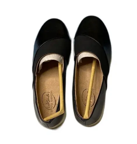 Life Stride  Lucy Faux Leather Slip-On Loafers Black Women Size 5.5