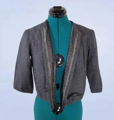 Jack Rogers Vintage 50s 60s Jack Liebman Gray Wool Cropped Blazer - Medium, Mad Men Vibes