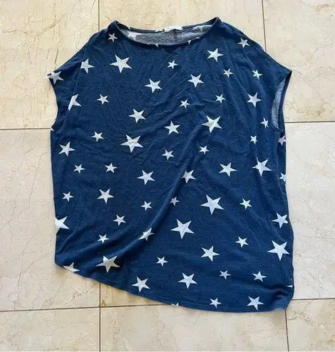 Rae Mode Star Oversized Shirt Sz OS Blue