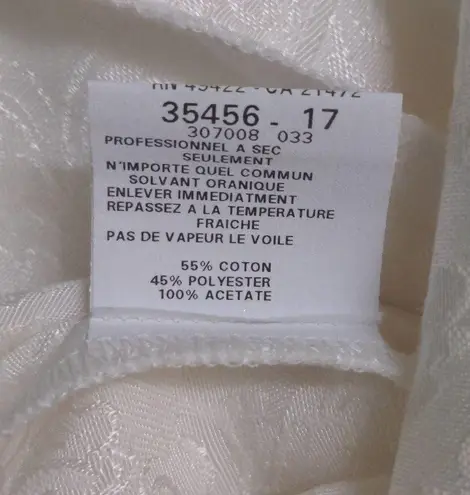 Jessica McClintock Gunne Sax Womens Formal Dress White Mesh Sleeveless USA 7