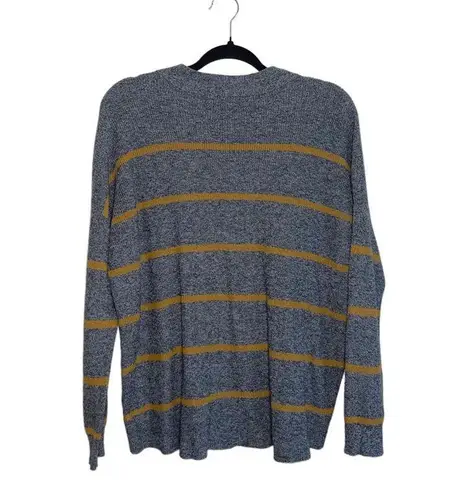 American Eagle Jegging Fit Gray & Yellow Striped Knit Sweater