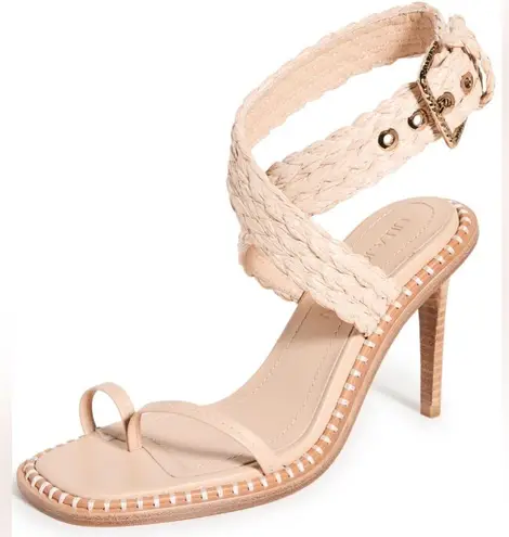 Ulla Johnson Lydia Natural Raffia Ankle Wrap Sandals, Size 40 $525 EXCELLENT!