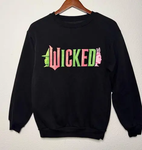 Universal Studios Women Wicked Black Graphic Sweatshirt Long Sleeves size XS