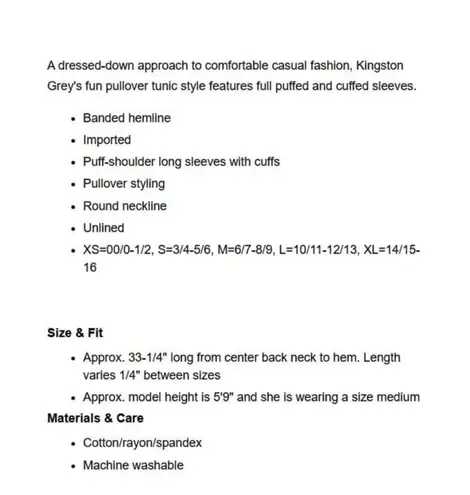 Kingston Grey Light Blue Puff Sleeve Casual T