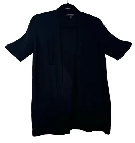 Eileen Fisher  Short-Sleeve Open Cardigan Women’s Medium Merino Wool Tencel Blend