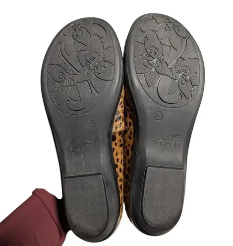 Dansko Olivia Cheetah Print Calf Hair Round Toe Slip-On Casual Loafers Sz 37 6.5