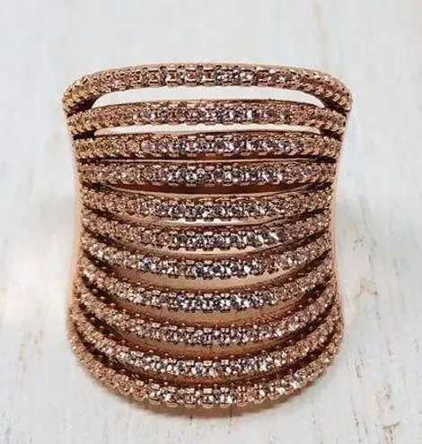 SWAROVSKI crystal* 18K GP cocktail rings size approx 7.5, NWOT