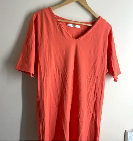 Susana Monaco Stretch Knit Seamless Shirt Dress Coral size M