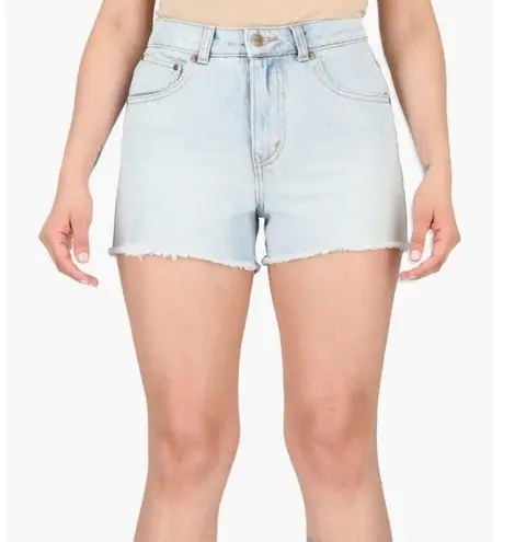 Cavalli Class Womens 27 Frayed Hem Denim Shorts NEW Blue