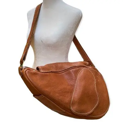 Custom made leather saddle bag