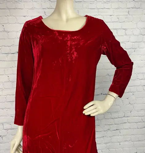 Vintage 60s Red Velvet GoGo Mod Mini Dress M/L Size M