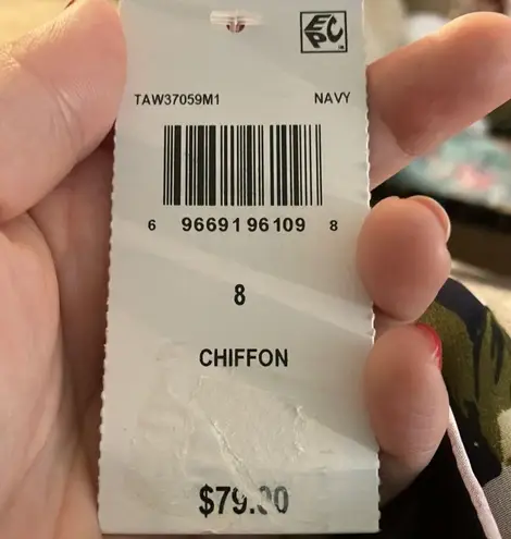 Connected Apparel NWT Floral Chiffon Dress, Size 8