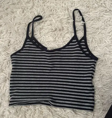 Brandy Melville Brand Melville Navy Blue and white Striped Tank Cami Top