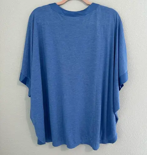 Natori  Blue Dolman Sleeve NWT Top Blouse Size XL