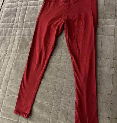 None Womens Red Leggings