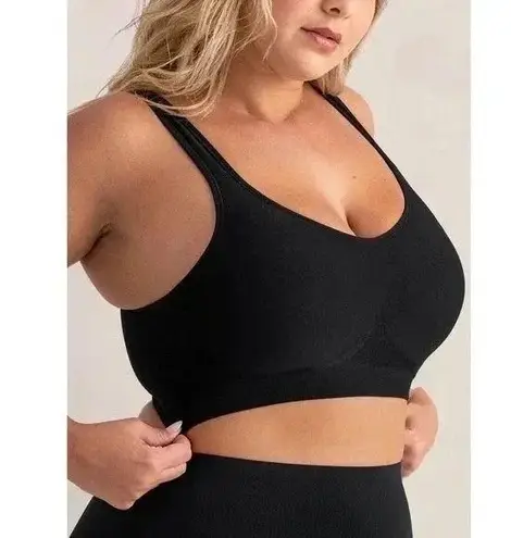 Truekind Daily Comfort Wirefree Shaper Bra Black Everyday Support Size XXL