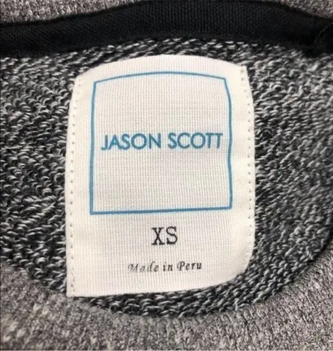 Jason Scott Heather Gray Cropped Drop Shoulder French Terry Sweatshirt XS NWT