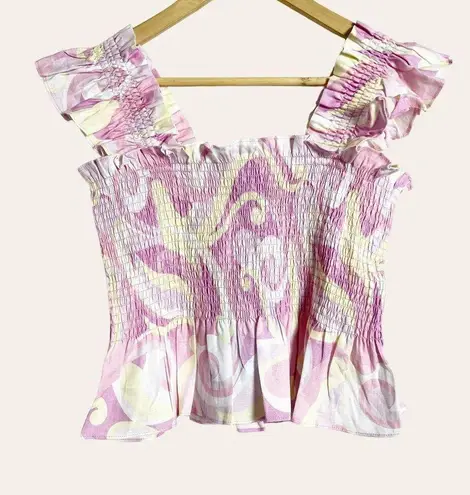 Hill House The Paz Nap Top in Candy Kaleidoscope Linen Size M