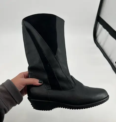 Vintage Toe Warmers Canada black Fleece Lined Winter Boots side zip size 8.5 N