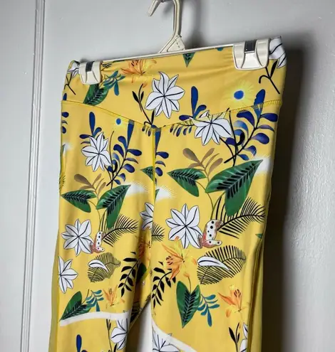 Zyia Women's Floral Reflective Light n Tight High Rise 7/8 Leggings 1291 Size 12