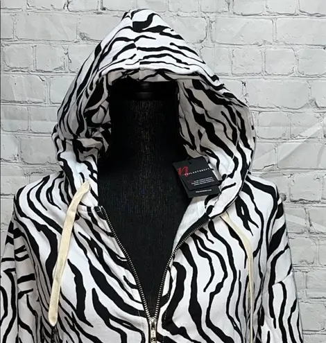 N: Philanthropy White Zebra Hoodie Dress Sz Small